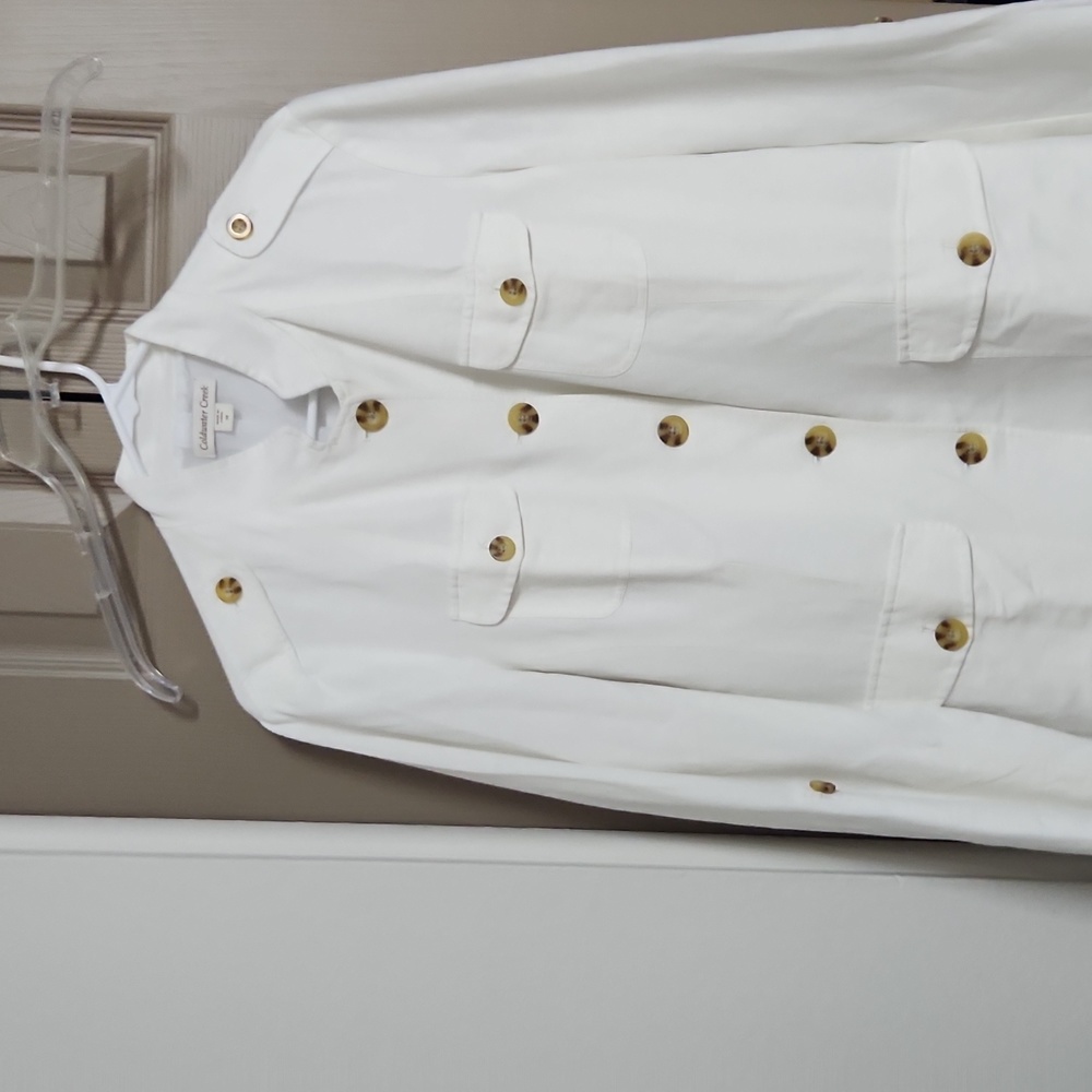 White linen blazer